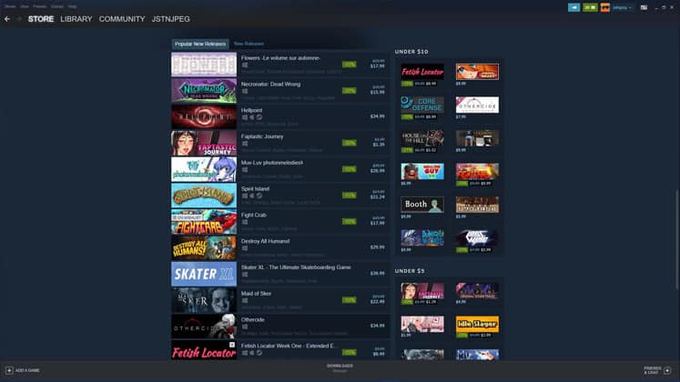 Steam vs Epic Games Store Seleccion de juegos