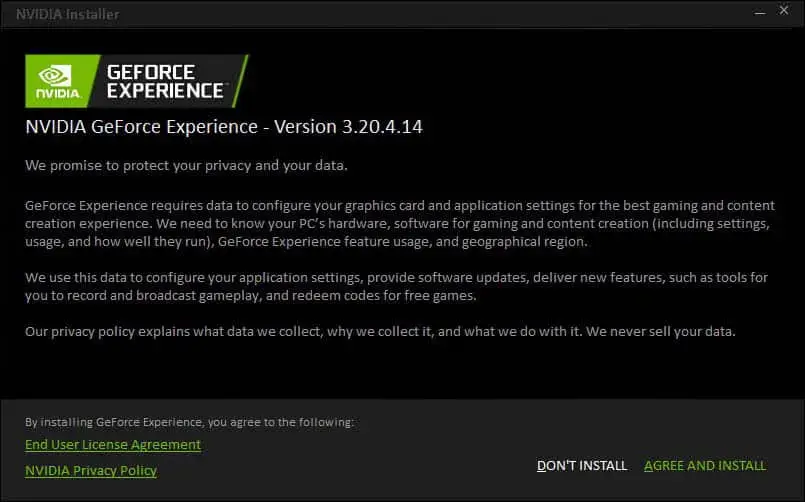 Instalacion de NVIDIA GeForce Experience